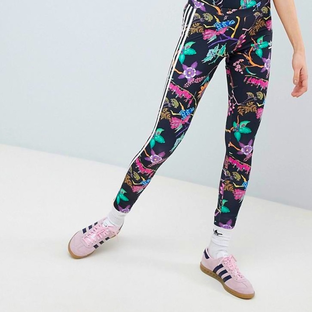 ADIDAS FLORAL PRINT LEGGINGS